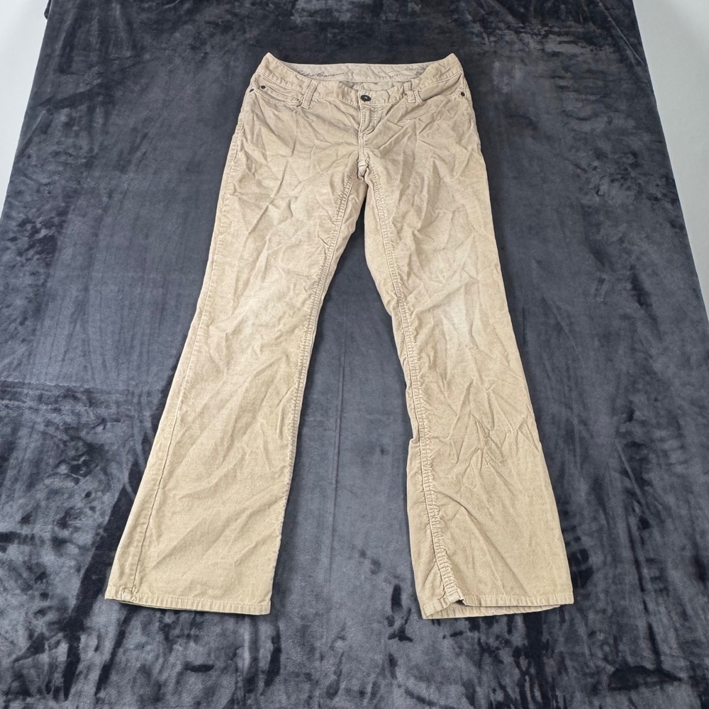 Eddie Bauer Corduroy Pants Womens 6 Tan Curvy Bootcut Tan Beige Outdoor Casual